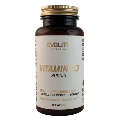 Вітамін Д3 Evolite Nutrition 2000 МО Vitamin D3, 120 м'яких капсул