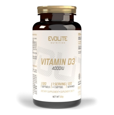 Витамин Д3 Evolite Nutrition 4000 МЕ Vitamin D3, 120 мягких капсул