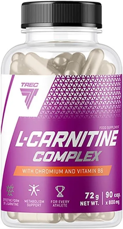 Жироспалювач Trec Nutrition L-карнітин комплекс + Хром + В6, 90 капсул