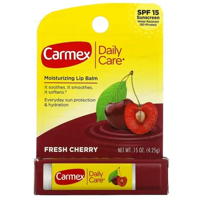 Бальзам для губ Carmex SPF15 зі смаком Вишні, 4,25 г стік