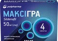 Максігра таблетки, в/плів. обол. по 50 мг №4