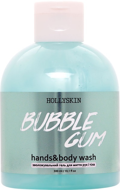 Гель для мытья рук и тела Hollyskin Bubble Gum увлажняющий, 300 мл