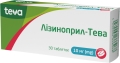 Лизиноприл-Тева таблетки по 10 мг №30 (10х3)