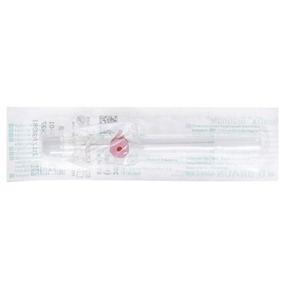 Канюля внутривенная Vasofix Braunule 20G x 1 1/4 "61 мл/мин, (1,1 x 33 мм) розовая, 1 штука