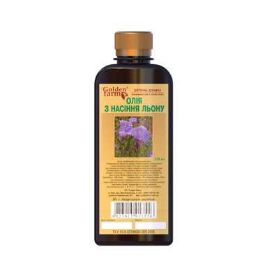 Масло льна Golden Pharm, 250 мл