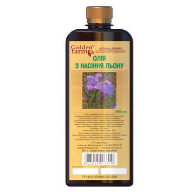 Масло льна Golden Pharm, 500 мл