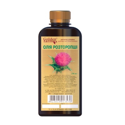 Масло расторопши Golden Pharm, 250 мл