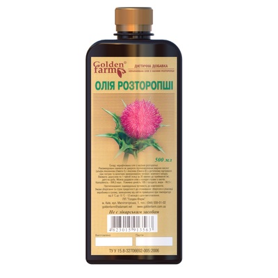 Масло расторопши Golden Pharm, 500 мл
