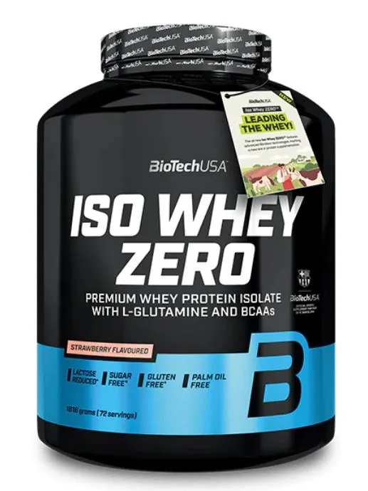 Протеїн сироватковий ізолят Biotech Iso Whey Zero полуниця, 1,816 кг