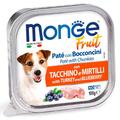 Корм вологий Monge Dog Fruit паштет для собак, індичка з чорницею, 100 г