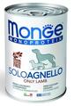 Корм влажный Monge Dog Solo 100% для собак, ягненок, 400 г