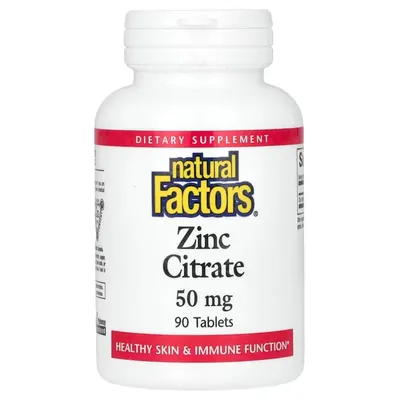 Цинк цитрат Natural Factors Zinc Citrate 50 мг, 90 таблеток