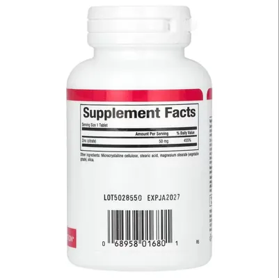 Цинк цитрат Natural Factors Zinc Citrate 50 мг, 90 таблеток