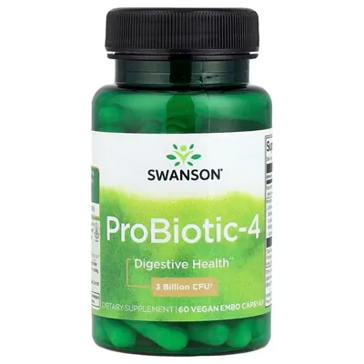 Пробіотик Swanson ProBiotic-4 3 млрд КУО вег. капсули №60