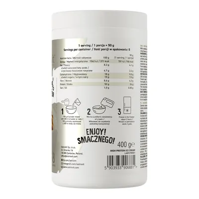 Протеїнове морозиво OstroVit High Protein Ice Cream Milky молочне, 400 г
