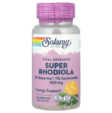 Родіоли екстракт Solaray Super Rhodiola Extract 500 мг вег. капсули №60