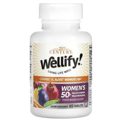Мультивітаміни та мультимінерали для жінок 50+ 21st Century Wellify Women's 50+ Multivitamin Multimineral, 65 таблеток