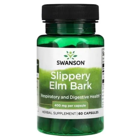 В'язу слизького кора Swanson Slippery Elm Bark 400 мг, 60 капсул