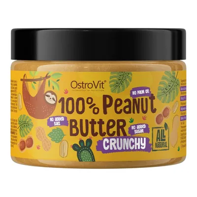 Арахісова паста OstroVit 100% Peanut Butter Crunchy, 500 г