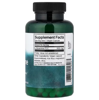 L- глютамін Swanson L-Glutamine 500 мг, 100 капсул
