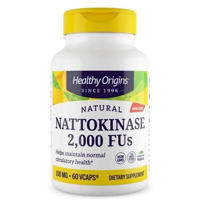 Наттокиназа Healthy Origins Nattokinase 2000 FU's 100 мг, 60 капсул