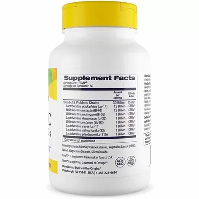 Пробіотик Healthy Origins Probiotic 30 млрд КУО, 60 капсул