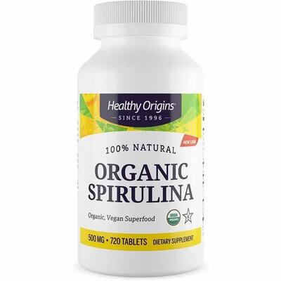 Спіруліна Healthy Origins Spirulina 500 мг, 720 таблеток