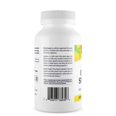 Спіруліна Healthy Origins Organic Spirulina 500 мг, 720 таблеток