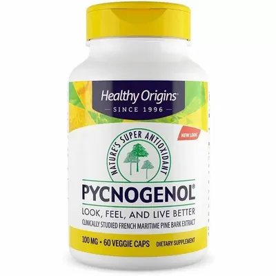 Екстракт соснової кори Healthy Origins Pycnogenol 100 мг, 60 капсул