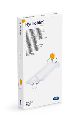 Повязка пленочная Hydrofilm Plus прозрачная с абсорбирующей подушечкой, 10 см х 25 см