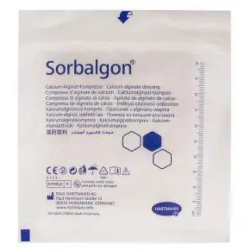 Повязка Sorbalgon из волокон кальция-альгината, 10 см х 10 см