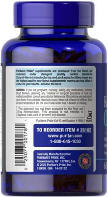 Омега-3 кошерная Puritan's Pride Kosher Omega-3 EPA DHA 742 мг, 60 капсул