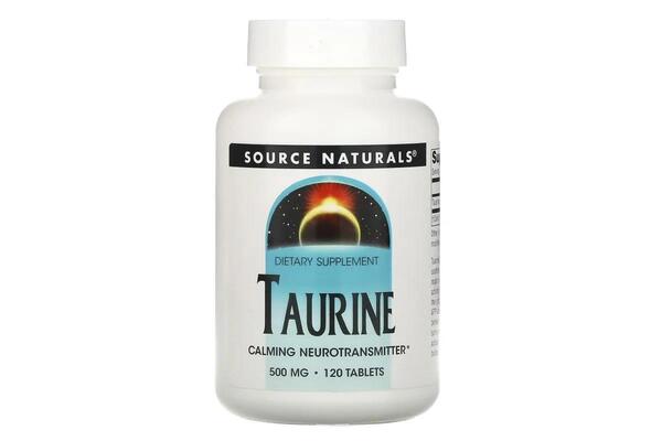 Таурин Source Naturals Taurine 500 мг, 120 таблеток
