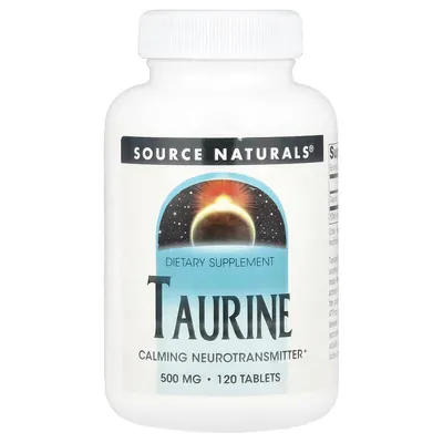 Таурин Source Naturals Taurine 500 мг, 120 таблеток