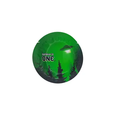 Презерватив ONE Glowing Pleasure світиться у темряві, 1 штука