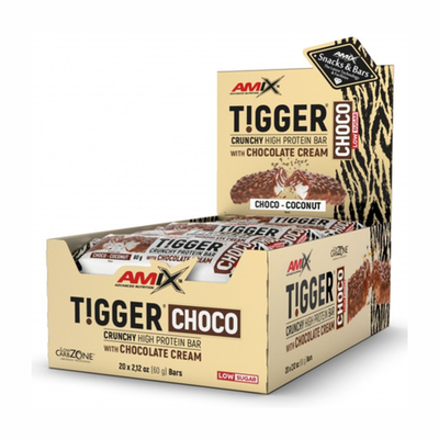 Батончик Amix Nutrition TiggerZero Choco Protein Bar Choco Coconut, 20х60 г