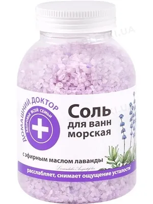 Сіль для ванн Домашній Доктор, лаванда, 1000 г