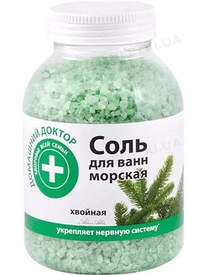 Сіль для ванн Домашній Доктор, хвойна, 1000 г
