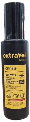 Спрей ExtraVel Strong від усіх літаючих комах-кровопивць та кліщів, 100 мл
