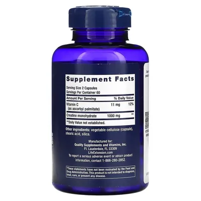 Креатин Life Extension Creatine Capsules, 120 капсул