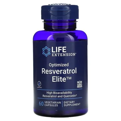 Ресвератрол Life Extension Optimized Resveratrol Elite, 60 вегетаріанських капсул