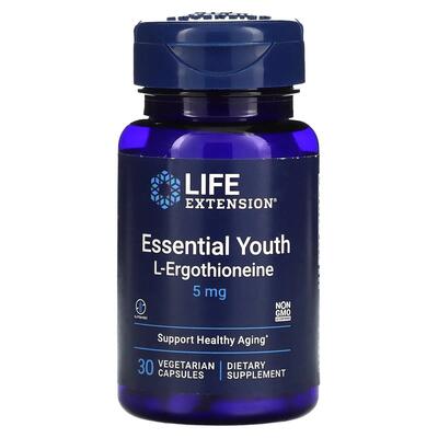 L-эрготионеин Life Extension Essential Youth L-Ergothioneine 5 мг, 30 вегетарианских капсул