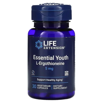L-ерготіонеїн Life Extension Essential Youth L-Ergothioneine 5 мг, 30 вегетаріанських капсул