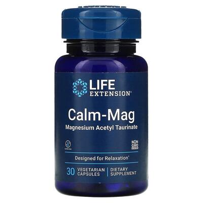 Магний ацетил-тауринат Life Extension Calm-Mag, 30 вегетарианских капсул