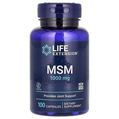 МСМ Life Extension MSM 1000 мг, 100 капсул