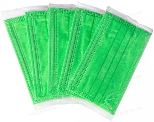 Маска захисна Abifarm Herbal Fresh ароматична, з ефірними оліями, 3-шарова, стерильна, 5 штук