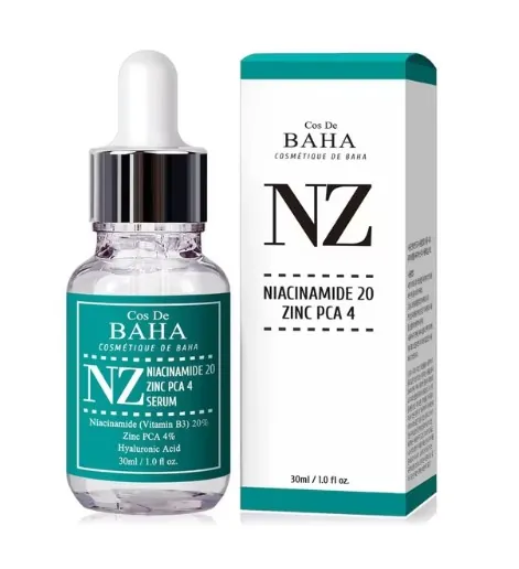 Сироватка для обличчя Cos De Baha Niacinamide 20% + Zinc 4% Serum NZ з ніацинамідом та цинком, 30 мл