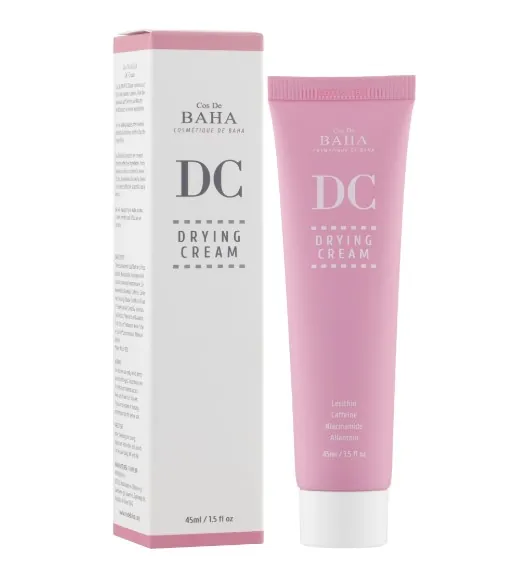 Крем для обличчя Cos De Baha DC Drying Cream для жирної шкіри з ніацинамідом та алое вера, 45 мл