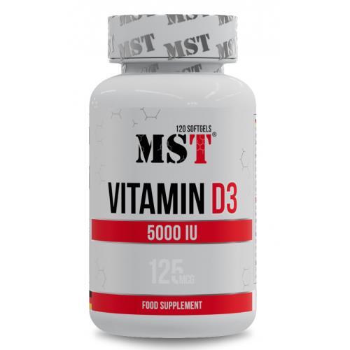 Вітамін Д3 MST Nutrition Vitamin D3 5000 MO, 120 капсул