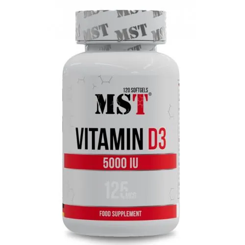 Вітамін Д3 MST Nutrition Vitamin D3 5000 MO, 120 капсул